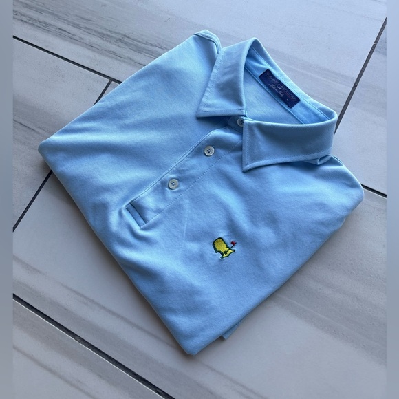 Brand New | Masters Clubhouse Collection Polo Made in Italy Sky Blue Augusta | M - Picture 4 of 16